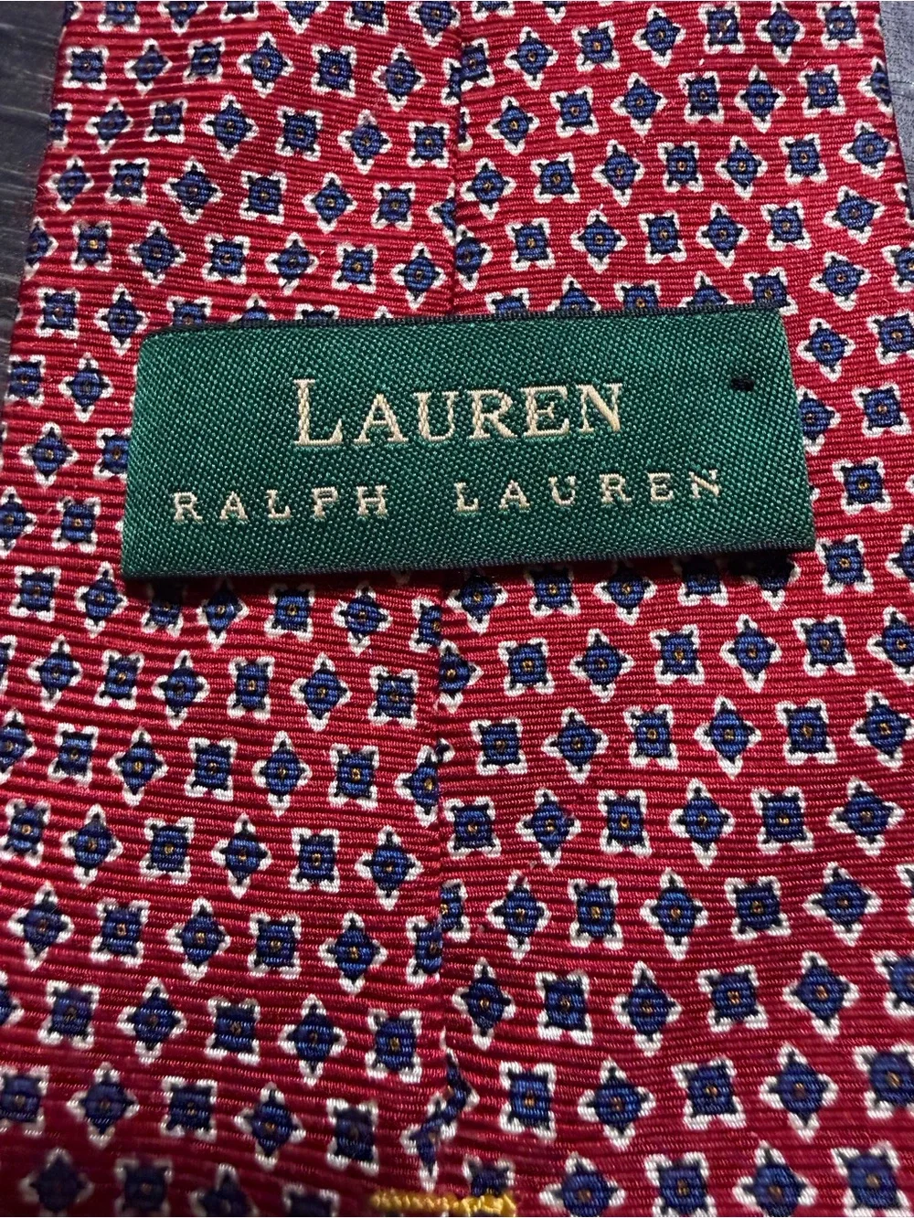 Lauren Ralph Lauren Red Geometric Silk Tie